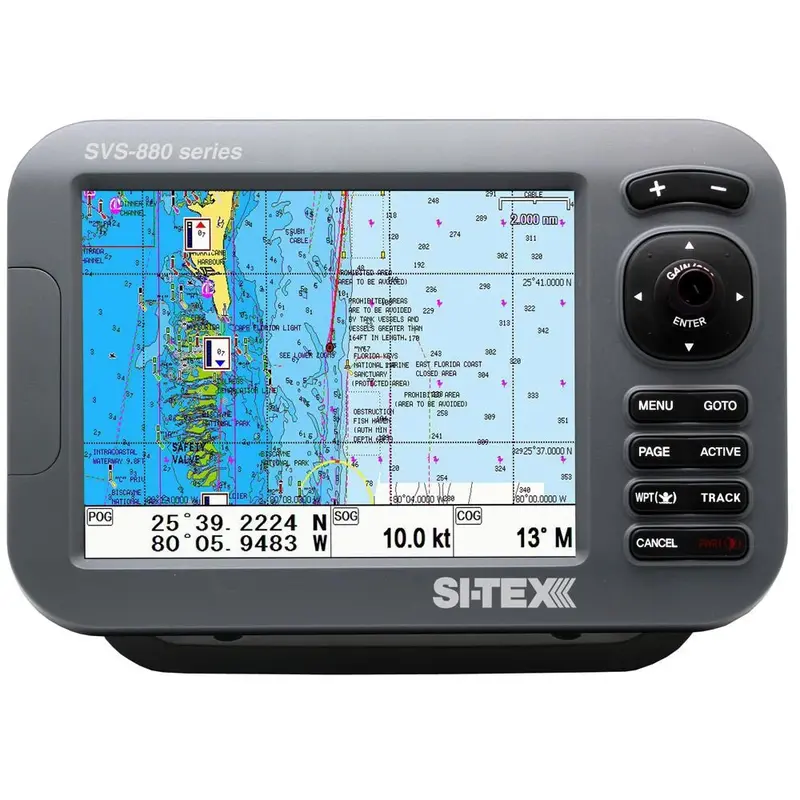 Si-Tex Gps Chart-Dual Frequency 600W Sonar System - 8 Color Lcd W/Internal Gps Antenna  C-Map 4D Card [Svs-880Cf+] 1