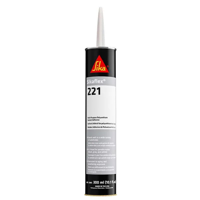 Sika Sikaflex 221 Multi-Purpose Polyurethane Sealant/Adhesive - 10.3Oz(300Ml) Cartridge - Black [90893] 1