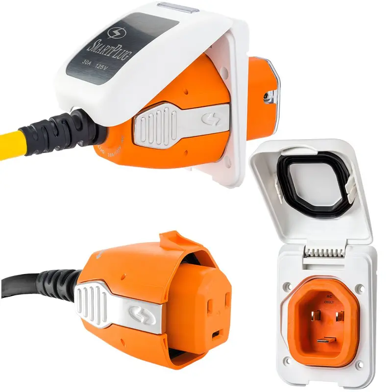Smartplug 30 Amp Inlet  Female Cord Connector Combo - White [B30assypw] 1