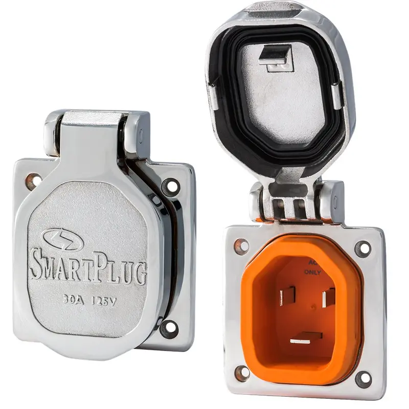 Smartplug 30 Amp Male Inlet Cover - Stainless Steel [Bm30nt] 1