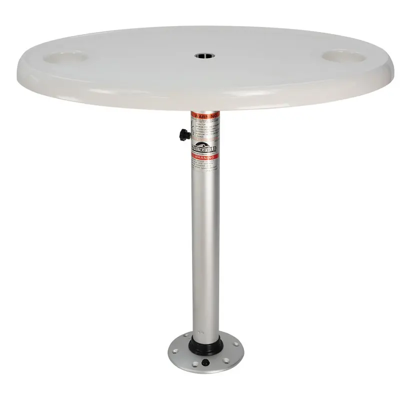 Springfield White Oval Table Package - 18" X 30" Threadlock [1690106] 1