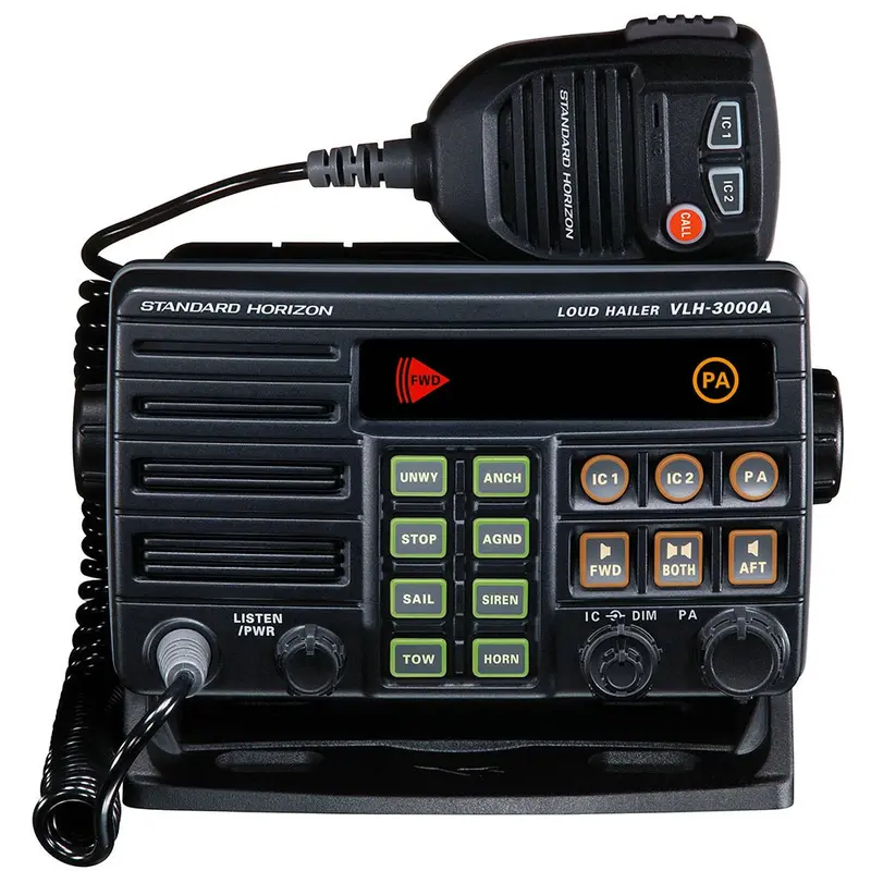 Standard Horizon Vlh-3000A 30W Dual Zone Pa/Loud Hailer/Fog W/Listen Back & 2 Optional Intercom Stations [Vlh-3000A] 1