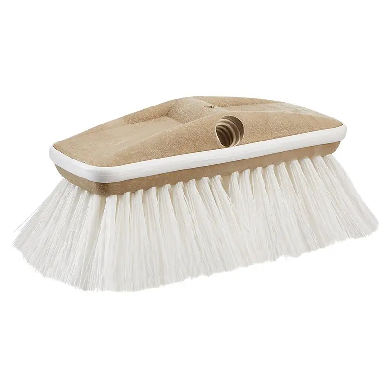 Star Brite Deluxe White Stiff Heavy Duty 8" Brush Head W/Bumper - Dual Connection [40163] 1
