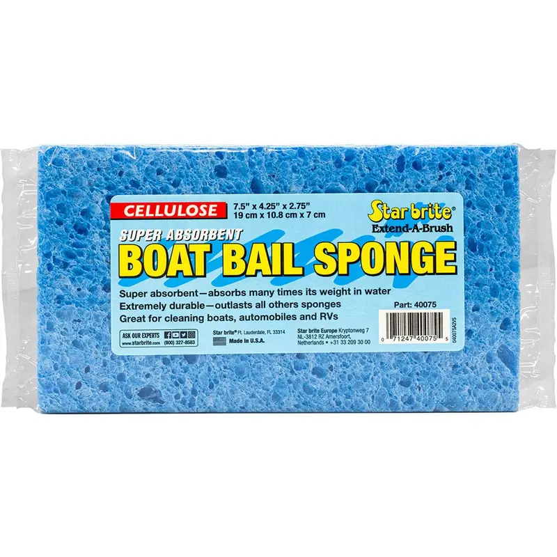 Star Brite Super Absorbent Cellulose Bail Sponge Xl - 7.5" X 4.25" X 2.75" [40075] 1