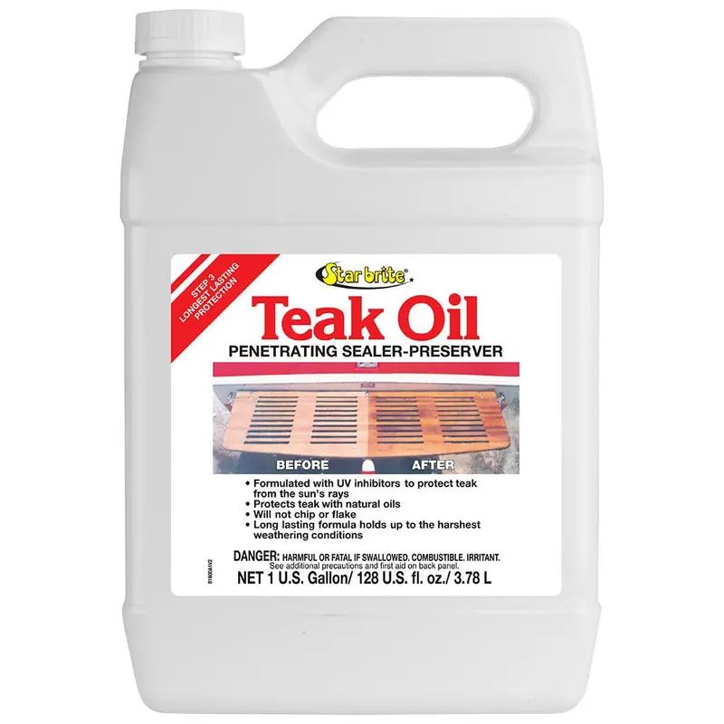 Star Brite Teak Oil - Long Lasting, Penetrating, Sealer,  Preserver W/Uv Inhibitors - 1 Gallon [81600] 1