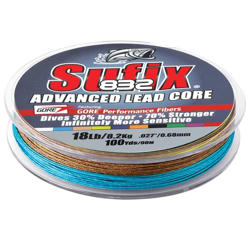 Sufix 832 Advanced Lead Core - 12Lb - 10-Color Metered - 100 Yds [658-112Mc] 1