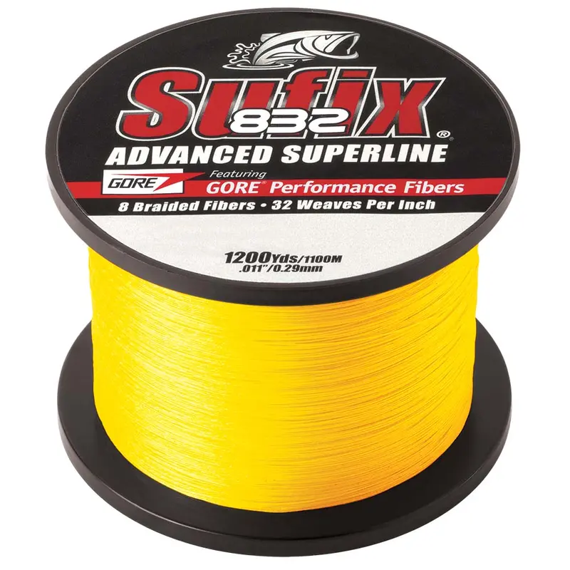 Sufix 832 Advanced Superline Braid - 10Lb - Hi-Vis Yellow - 1200 Yds [660-310Y] 1