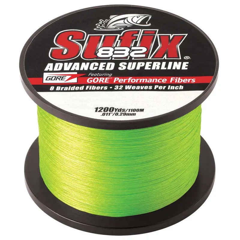 Sufix 832 Advanced Superline Braid - 20Lb - Neon Lime - 1200 Yds [660-320L] 1