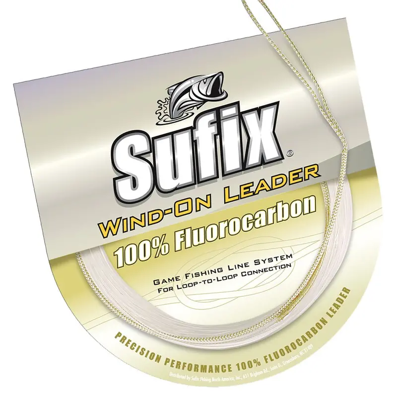 Sufix Wind-On 100% Clear Fluorocarbon Leader - 100Lb - 11 Yds [700-100F] 1
