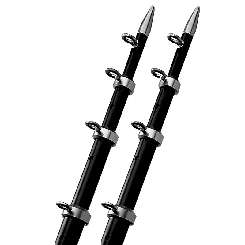 Taco 15' Black/Silver Outrigger Poles - 1-1/8" Diameter [Ot-0442Bka15] 1