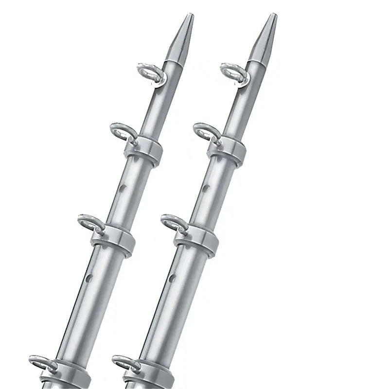Taco 15' Silver/Silver Outrigger Poles - 1-1/8" Diameter [Ot-0442Vel15] 1