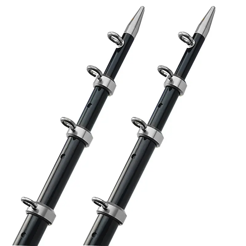 Taco 15' Telescopic Outrigger Poles Hd 1-1/2" - Black/Silver [Ot-0542Bka15-Hd] 1