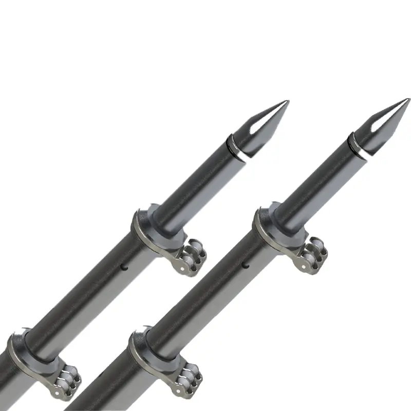 Taco 18 Deluxe Outrigger Poles W/Rollers - Silver/Black [Ot-0318Hd-Bka] 1