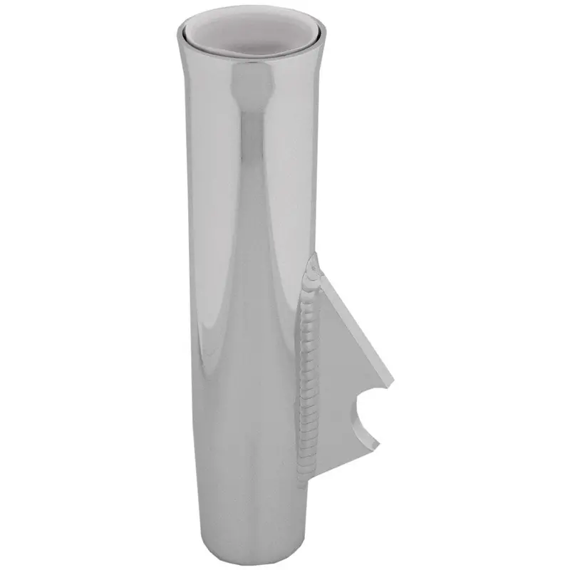 Taco Flared Weld-On Rod Holder 9-3/4"L X 1-3/4"Id - White Liner Polished Finish - 3/8" Coped Blade [F31-2230Bxy-4A] 1