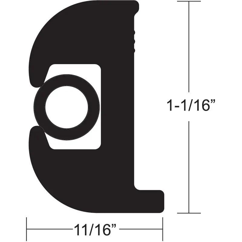 Taco Flex Vinyl Rub Rail Kit - Black W/Black Insert - 50' - 1-1/16" [V11-0809Bbk50-2] 1