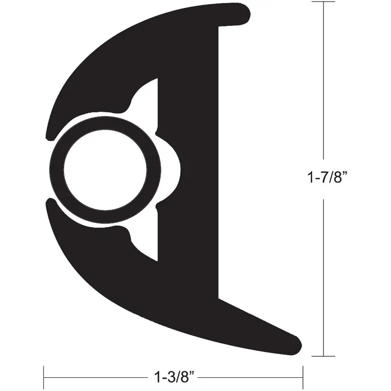 Taco Flex Vinyl Rub Rail Kit - Black W/Black Insert - 70' - 1-7/8" X 1-3/8" [V11-3426Bbk70-2] 1