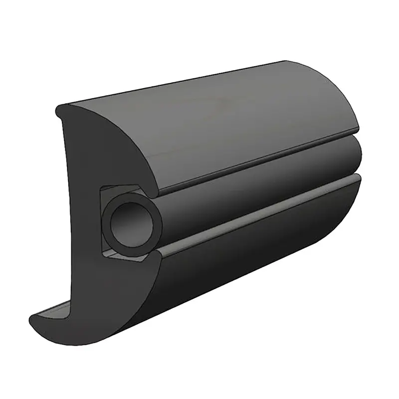 Taco Flexible Vinyl Black Rub Rail 1-1/16" X 1-7/8" 50L [V11-2423Bka50-1] 1
