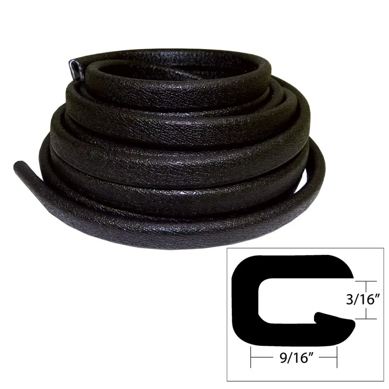 Taco Flexible Vinyl Trim - 5/32" Opening X 9/16"W X 25'L - Black [V30-1005B25-1] 1