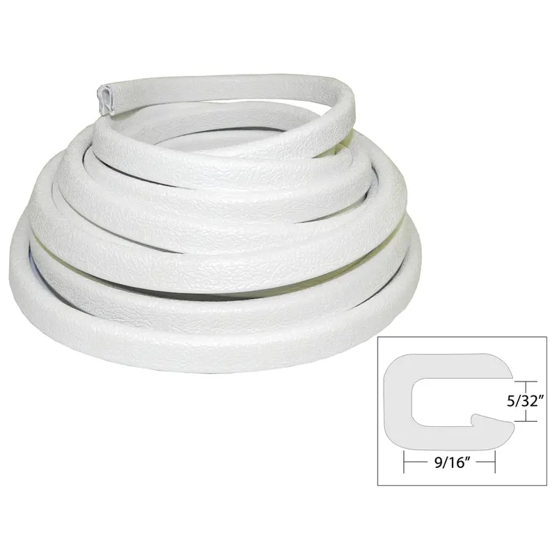 Taco Flexible Vinyl Trim - 5/32" Opening X 9/16"W X 25'L - White [V30-1005W25-1] 1