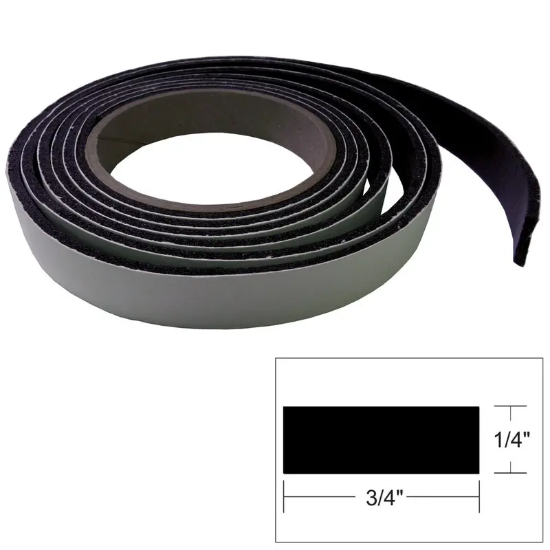 Taco Hatch Tape - 8'L X 1/4"H X "W - Black [V30-0748B8-2] 1