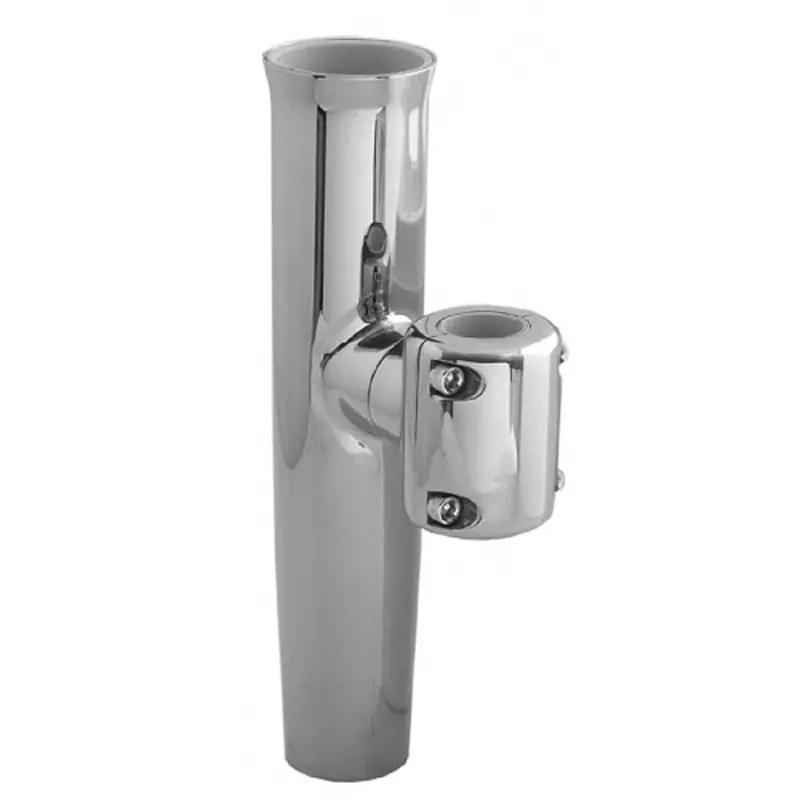 Taco  Stainless Steel Clamp-On Adjustable Rod Holder - Fits 7/8" & 1" O.D. Tubing [F16-2600Pol-1] 1