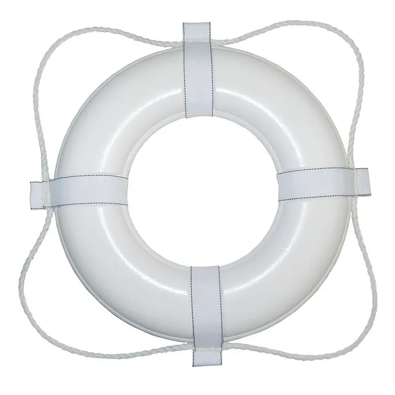Taylor Made Foam Ring Buoy - 20" - White W/White Grab Line [360] 1