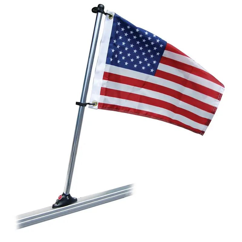 Taylor Made Pontoon 30" Flag Pole Mount & 16" X 24" Us Flag [922] 1