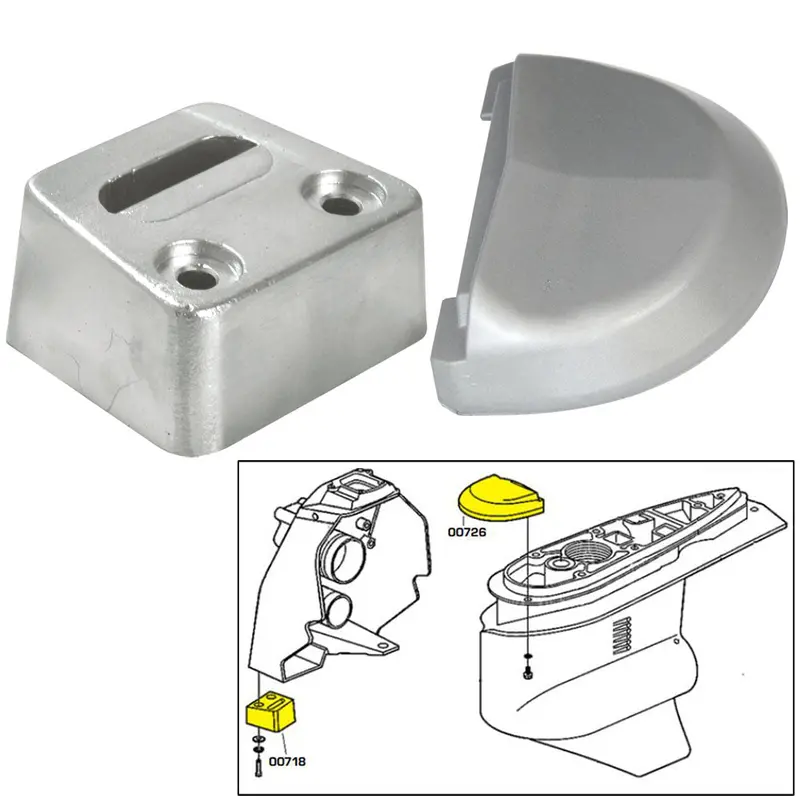 Tecnoseal Anode Kit W/Hardware - Volvo Sx - Aluminum [20708Al] 1