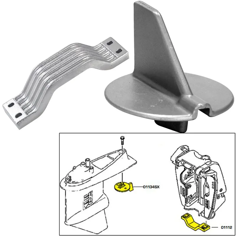Tecnoseal Anode Kit W/Hardware - Yamaha 150-200Hp Left Hand Rotation - Aluminum [21102Al] 1