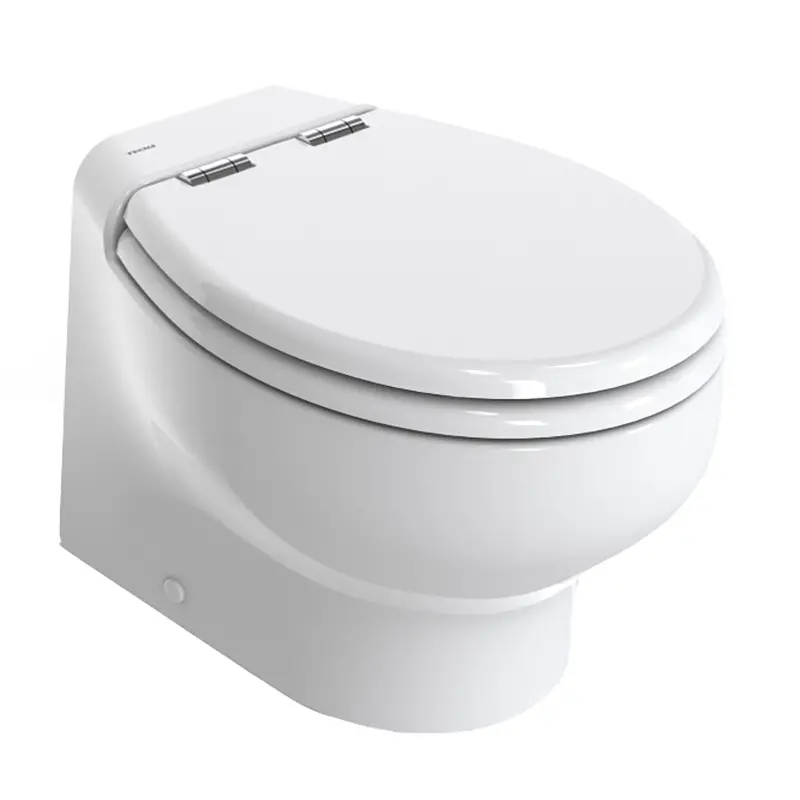 Thetford Silence Plus 2G W/Wood Polyester Soft Close Seat  Standard Solenoid - Short, White - 24V [T-S2g024dw/D00c00] 1