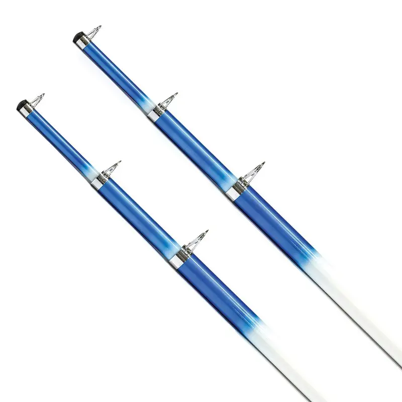 Tigress 15 Telescoping Fiberglass Outrigger Poles - 1-1/8" O.D. - White/Blue - Pair [88200] 1