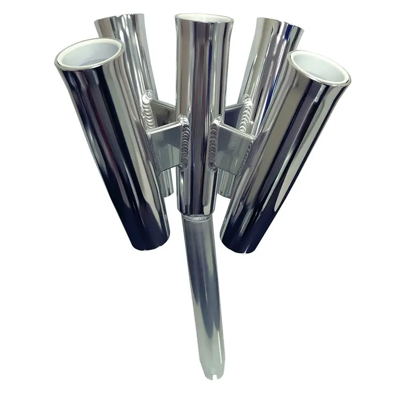 Tigress Five Rod Cluster - Bent Butt - Polished Aluminum [88157-2] 1