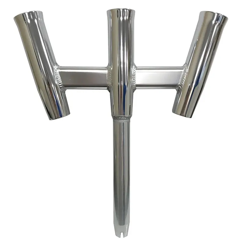 Tigress Gs Trident Rod Holder - Straight Butt - Polished Alumunim [88160-1] 1