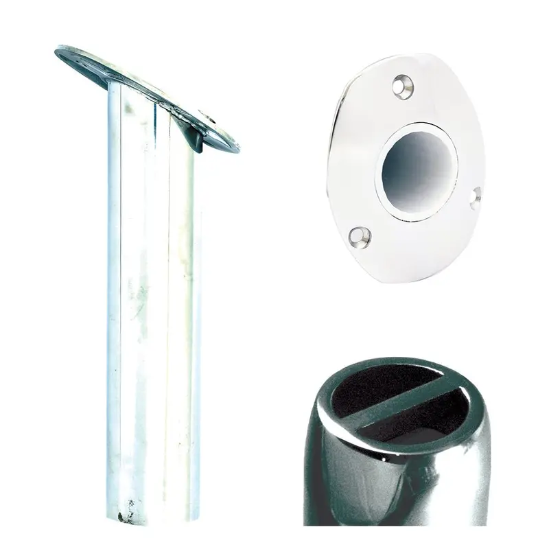 Tigress Oval Head Ss Gunnel Mount Rod Holder - 30 Degree - 9" [88525] 1