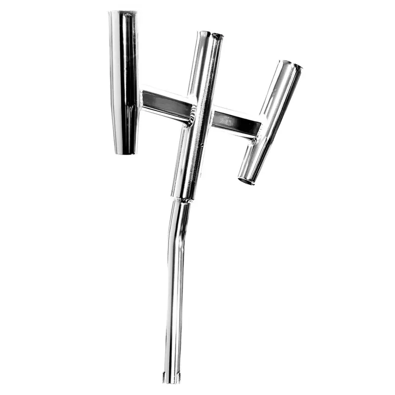 Tigress Triple Aluminum Kite Rod Holder - Bent Butt - Polished [88158] 1