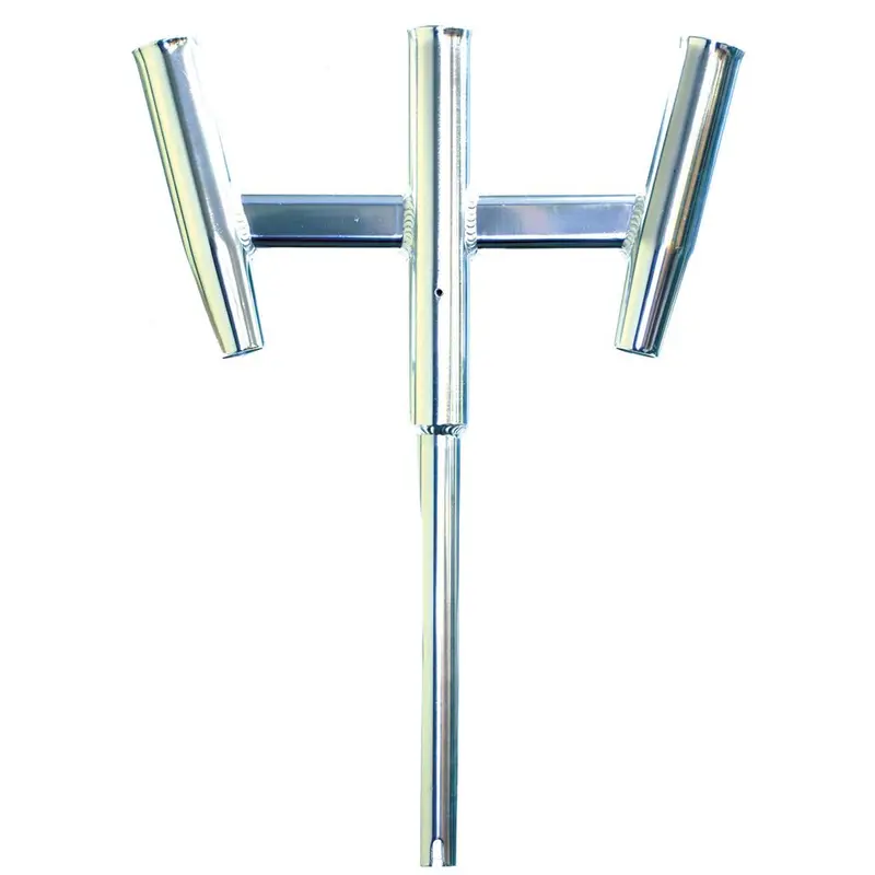 Tigress Triple Aluminum Kite Rod Holder - Straight Butt - Polished [88159] 1
