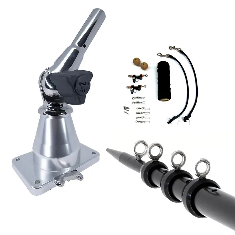 Tigress Xd Bay Series Top Mount System - 15 - Aluminum Black Outriggers Deluxe Rigging Kit [88823-3] 1
