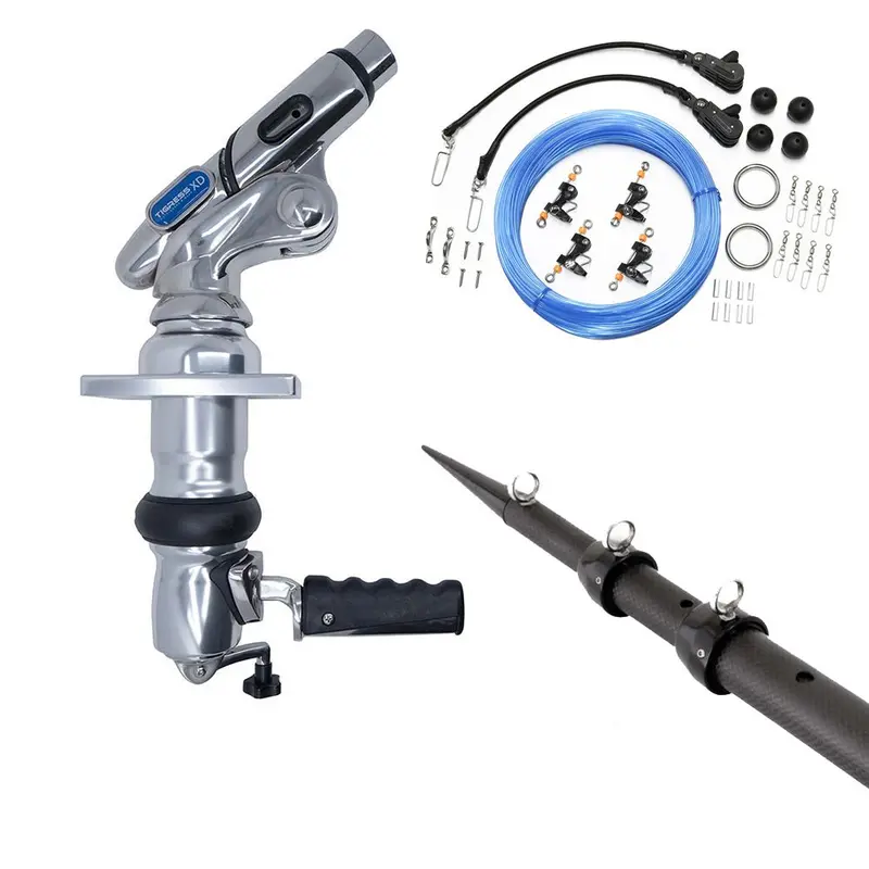 Tigress Xd Crank Top Mount System - 18 - Carbon Fiber Xd Black/Black Outriggers Pro Series Double Rigging Kit [88679-02] 1