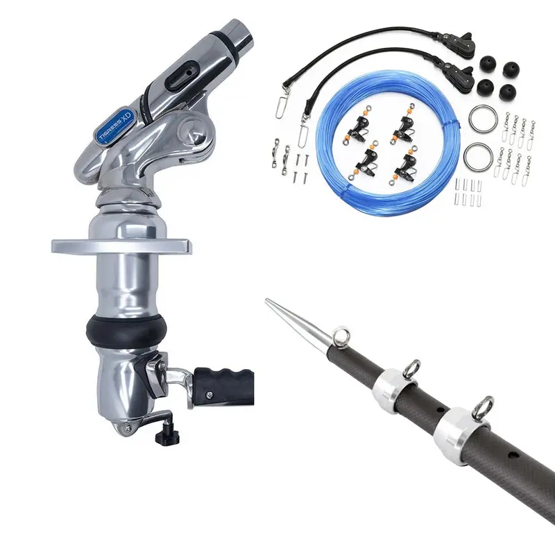 Tigress Xd Crank Top Mount System - 18 - Carbon Fiber Xd Black/Silver Outriggers Pro Series Double Rigging Kit [88679-03] 1