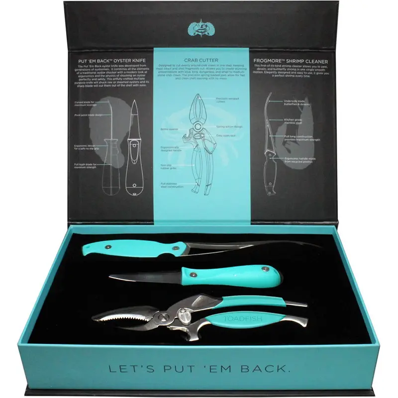 Toadfish Coastal Kitchen Collection - Oyster Knife, Shrimp Cleaner  Crab Cutter [1011] 1
