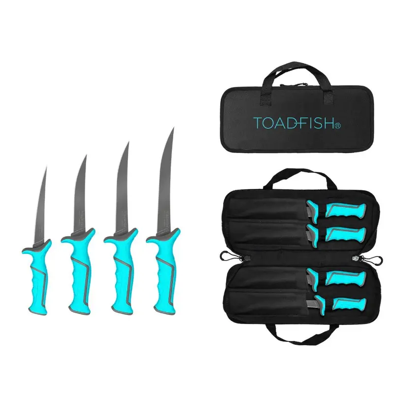 Toadfish Fixed Filet Knife Set - 4 Knives - 5, 6, 7  8 Fixed Knives [1175] 1