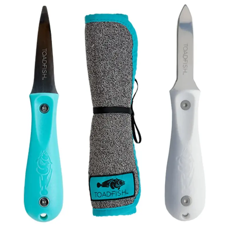 Toadfish Shuckers Bundle - Put Em Back Oyster Knife, Professional Oyster Knife  Cut-Proof Shucking Cloth [1014] 1