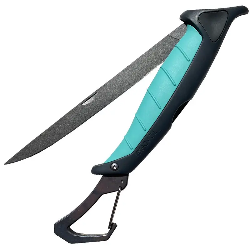 Toadfish Stowaway Folding Fillet Knife W/Built-In Carabiner - 7" [1029] 1