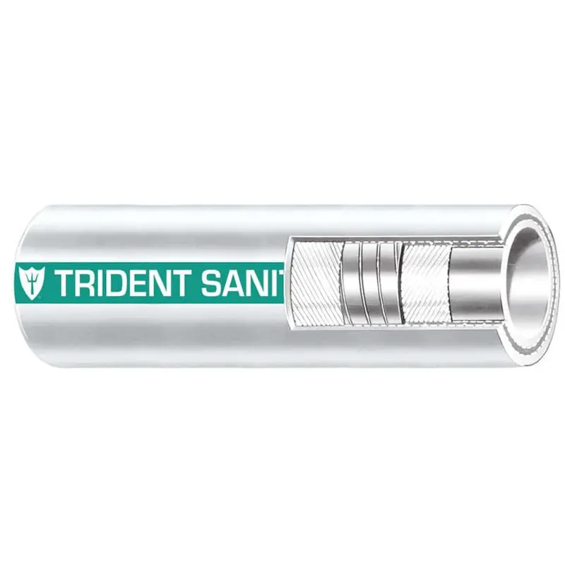 Trident Marine 1-1/2" X 50 Coil Premium Marine Sanitation Hose - White W/Green Stripe [102-1126] 1