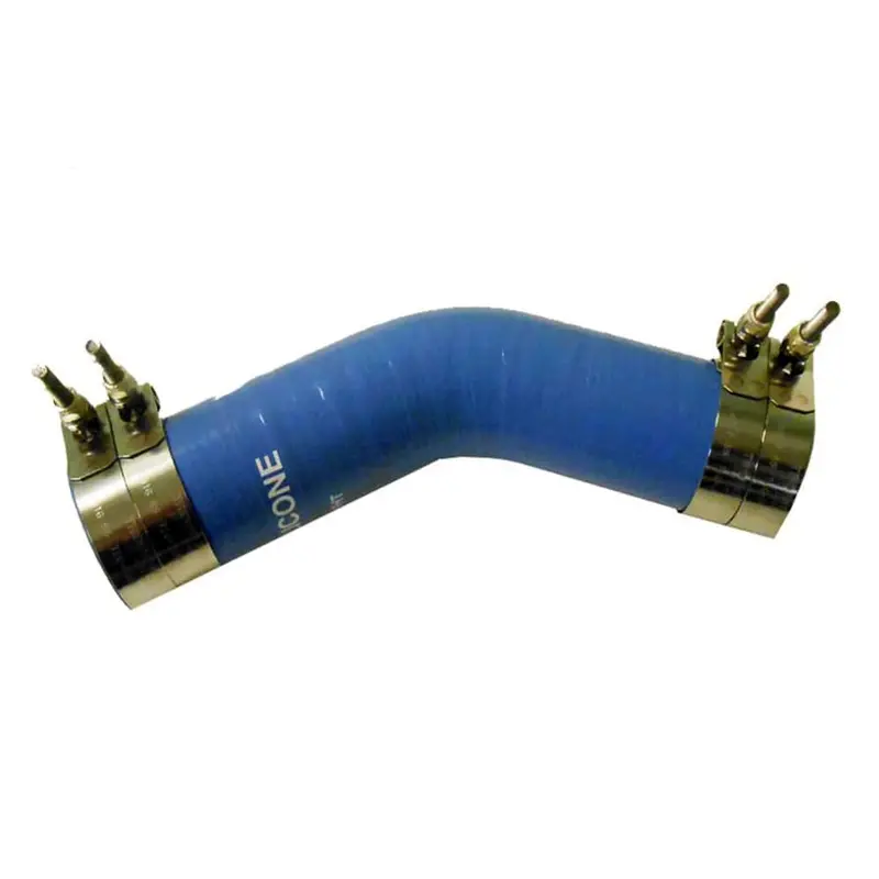 Trident Marine 2-1/2" Id 45 Blue Silicone Molded Wet Exhaust Elbow W/4 T-Bolt Clamps [242V2120-S/S] 1