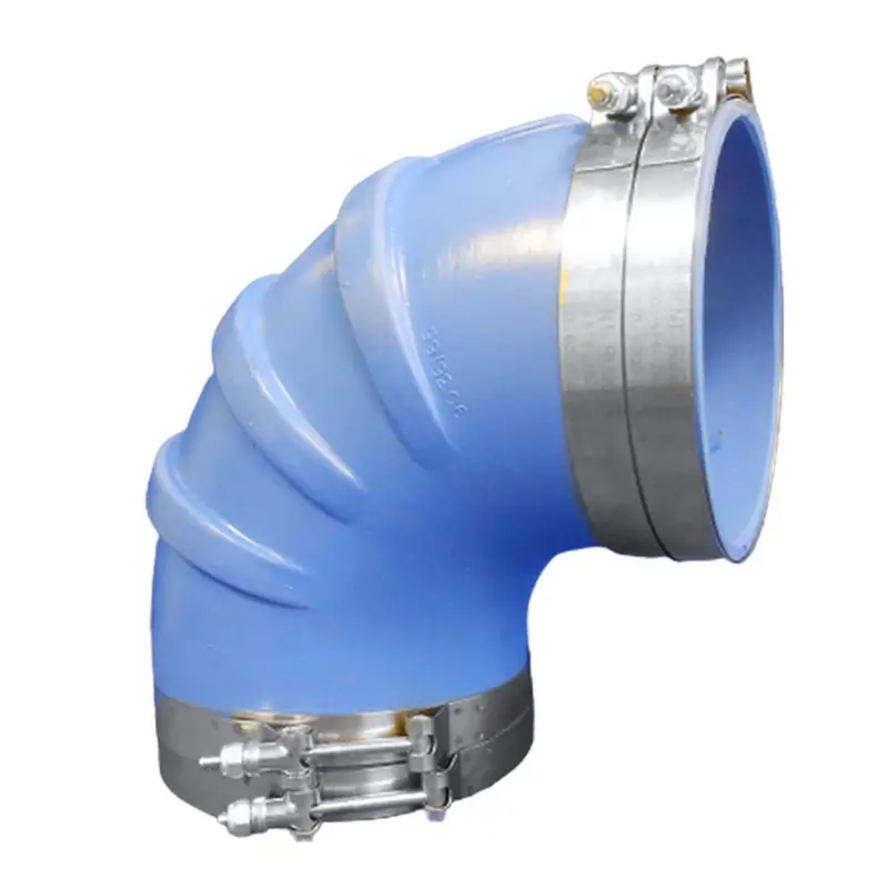 Trident Marine 3" Id 90-Degree Blue Silicone Molded Wet Exhaust Elbow W/4 T-Bolt Clamps [290V3000-S/S] 1