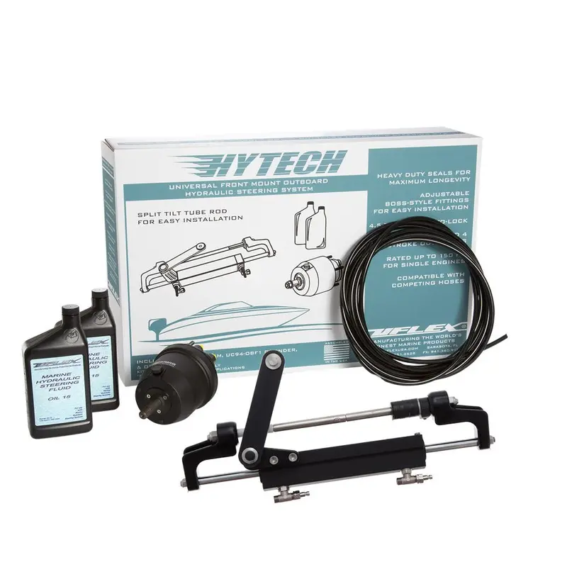 Uflex Hytech 1.1 Front Mount Ob System Up To 175Hp - Includes Up20 Fm Helm, 2Qts Of Oil, Uc95-Obf Cylinder  40 Tubing [Hytech 1.1] 1