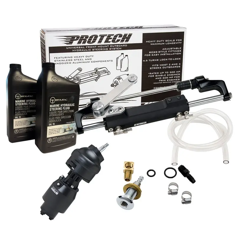 Uflex Protech 2.1 Front Mount Tilt Ob Hydraulic System - Includes Up28t Helm Pump, Oil, Uc128ts-2 Cylinder,  X52 Tilt - No Hoses [Protech 2.1T] 1