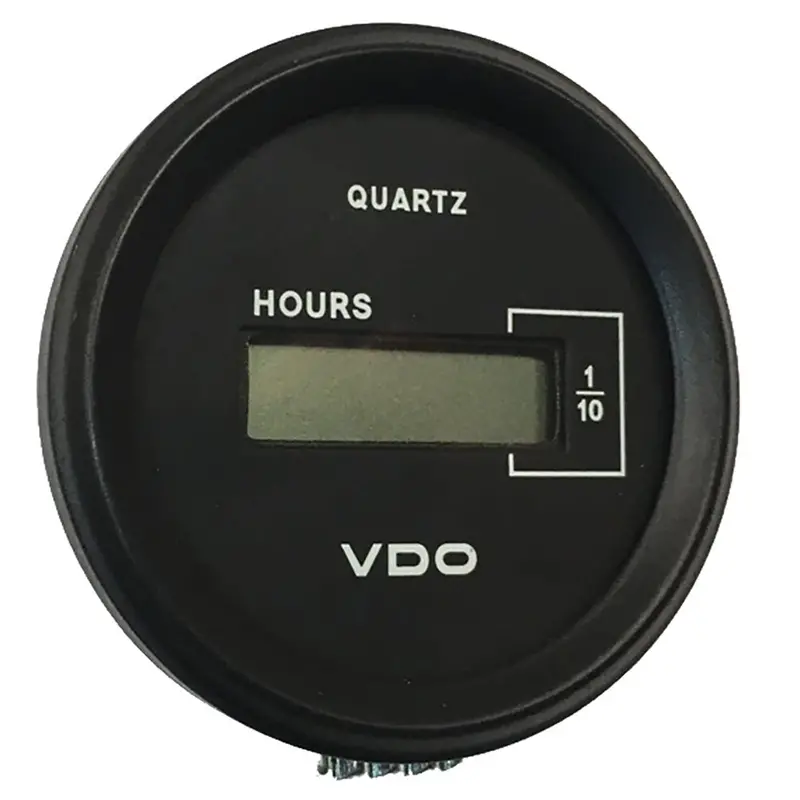 Vdo Cockpit Marine 52Mm (2-1/16") Lcd Hourmeter - Black Dial/Chrome Bezel  [331-546] 1