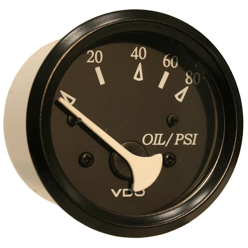 Vdo Cockpit Marine Oil Pressure Gauge - 80 Psi - Black Dial/Bezel [350-11800] 1